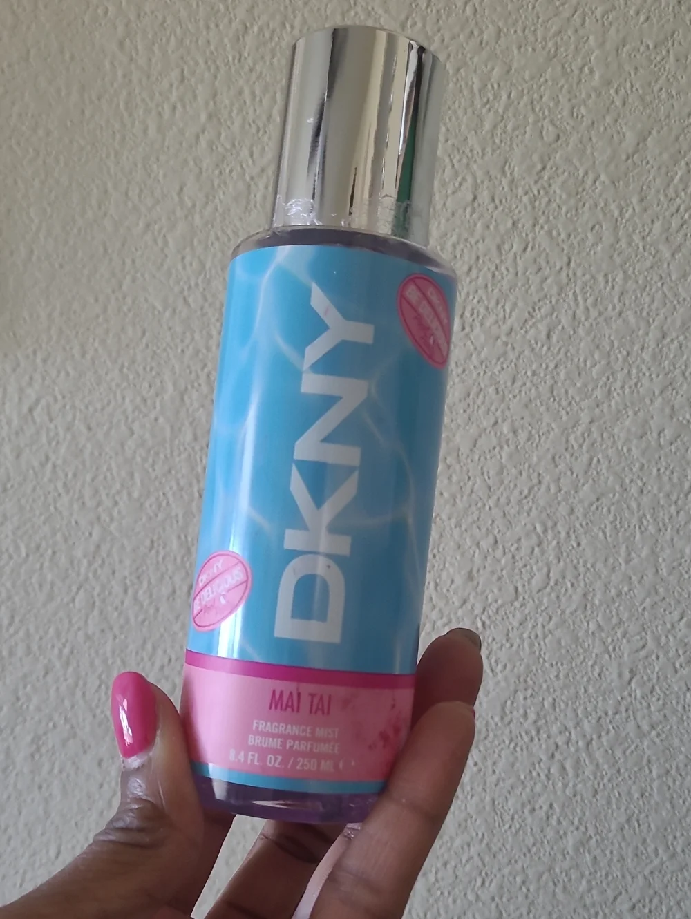 DKNY Mai Tai Fragrance Mist — Blue & Pink Bottle